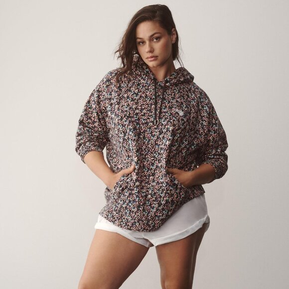 Gola x Anthropologie Hooded Sweatshirt Top Pullover Floral Printed XXS 276489 - Picture 3 of 6